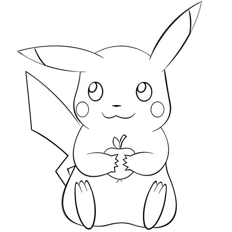 pichachu coloring pages|Pikachu coloring page 